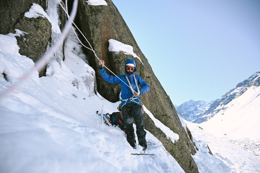 En entrenamiento invernal testeando la M10 Anorak
